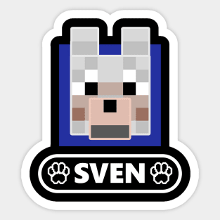 Sven Good Boy White Sticker